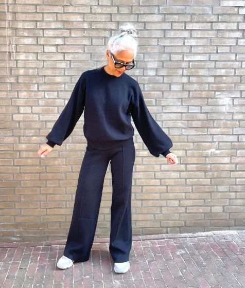 Avec Elan broek Corine Dark Navy