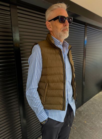 Palto Heren Bodywarmer Gary Moss Marrone