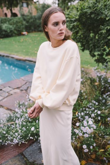 Âme dames sweater Clemence geel