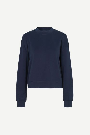 Samsoe Samsoe dames trui Kelsey crew blauw