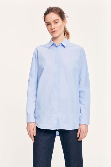 Samsoe Samsoe dames top Caico shirt blauw