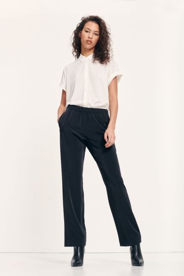 Samsoe Samsoe Hoys straight pant zwart