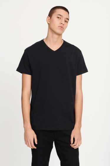 Samsoe Samsoe heren t-shirt Kronos V-neck zwart