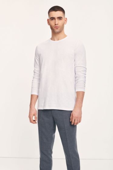 Samsoe Samsoe heren langemouw shirt Lassen wit