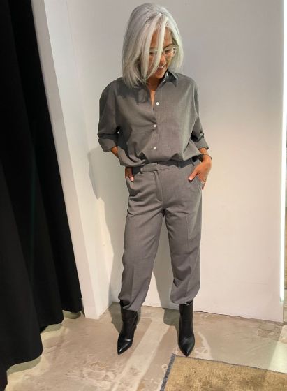 Samsoe Samsoe Dames Olivia Shirt Sharkskin