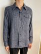 Denham heren shirt navy ruit