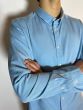 Drykorn heren blouse Loken lichtblauw
