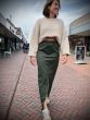 Oval Square Ravi Maxi Skirt Kombu Green