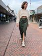 Oval Square Ravi Maxi Skirt Kombu Green