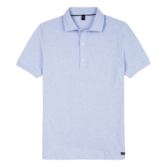 Wahts heren polo Davis Light Blue Melange