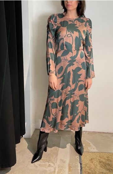 Second Female dames jurk Fraser rose/groen