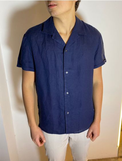 Drykorn heren hemd Bijan donkerblauw