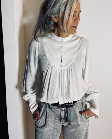 Second Female dames blouse Ganash wit