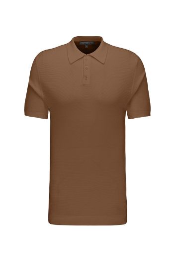 Drykorn heren polo Triton roestbruin