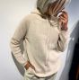 Sibin Linnebjerg dames hoodie Freja beige