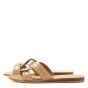 Toral dames leren sandalen met studs beige