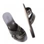 Toral dames leren sandalen met studs zwart