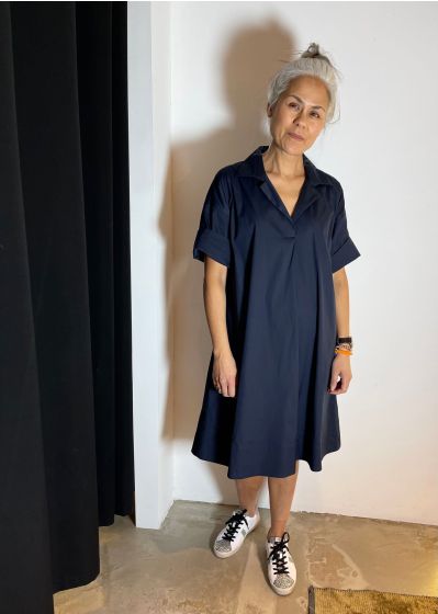 Xacus jurk Carol donkerblauw